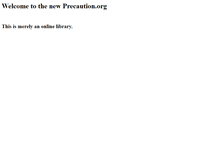Tablet Screenshot of precaution.org